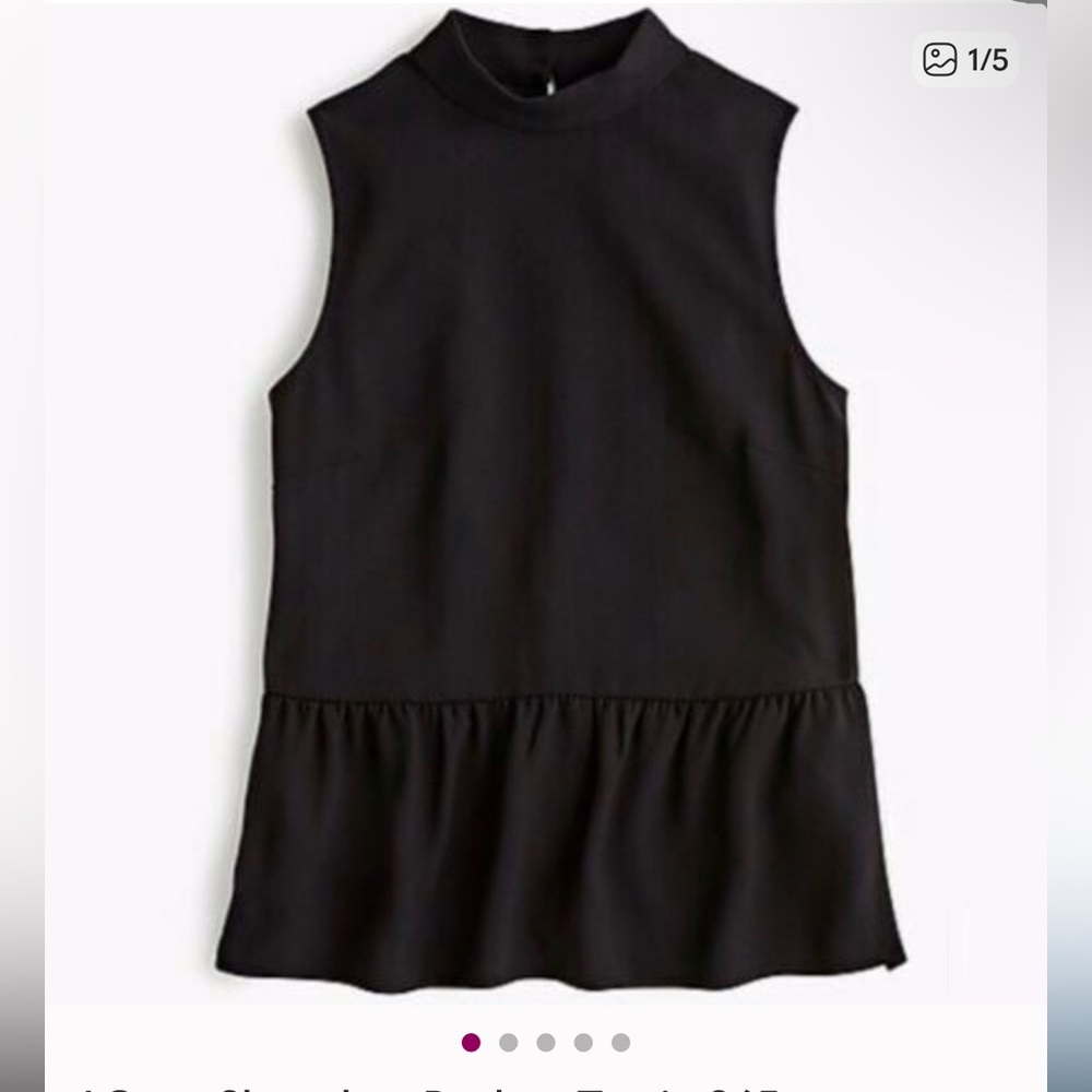 J. Crew Black Sleeveless Blouse